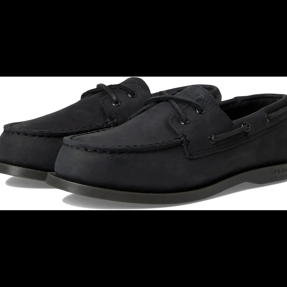 Sperry Kids Black Boat Shoes